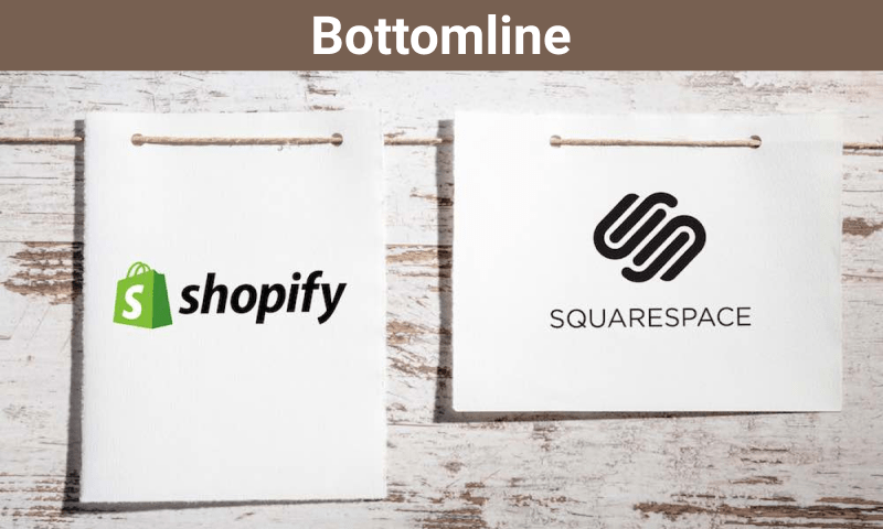 Shopify vs Squarespace bottomline