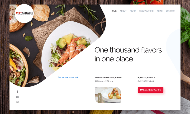 Food Services Website Development