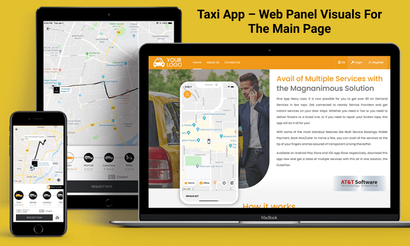 Taxi App The Main Page