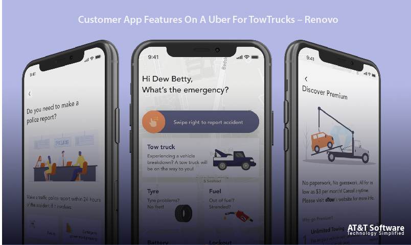 Customer App Features On A Uber For TowTrucks – Renovo