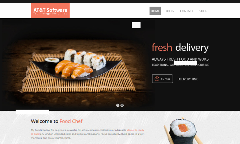 Food Delivery App- Premium Themes & Templates Website Header