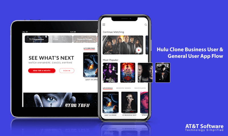 Hulu Clone Business User & General User App Flow