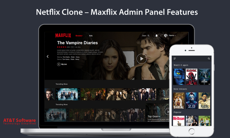 Netflix Clone – Maxflix Admin Panel Features