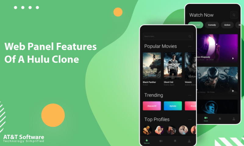 Web Panel Features Of A Hulu Clone