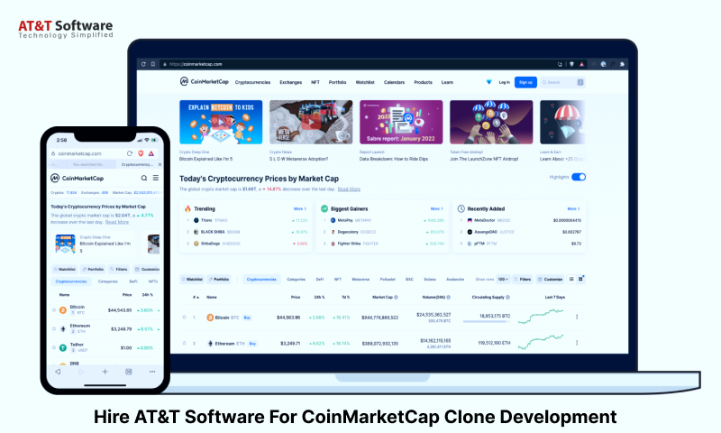 Hire WebRock Media For CoinMarketCap Clone Development
