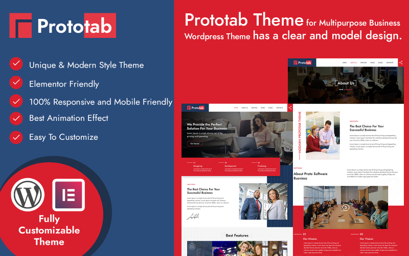 Prototab Multipurpose Business WordPress Theme