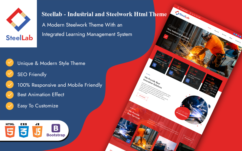 Steellab – Industrial and Steelwork Html Template