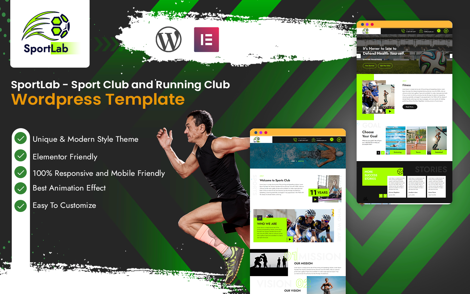 SportLab – Sport Club and Running Club WordPress Template