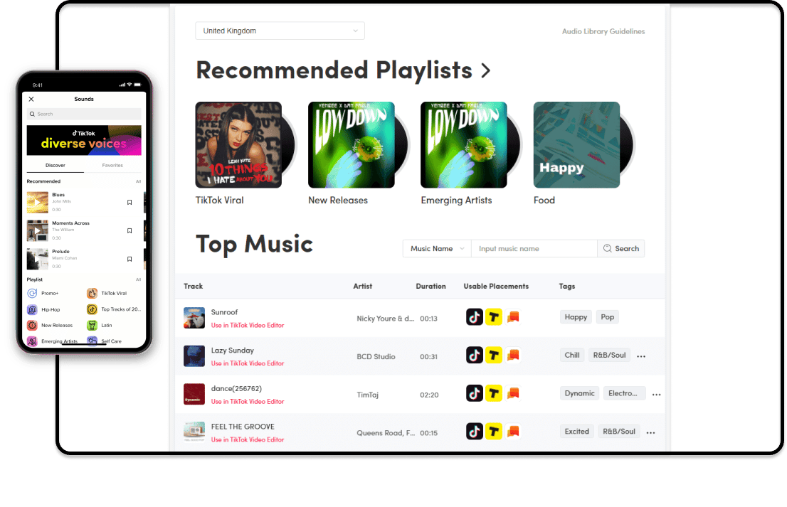 Get Music Library easy to use admin pannels